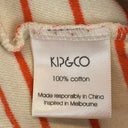 Second-Hand - KIP & CO Coral Stripe Terry Towelling Peace Shorts Size 14 - SwapUp