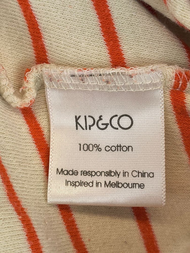 Second-Hand - KIP & CO Coral Stripe Terry Towelling Peace Shorts Size 14 - SwapUp