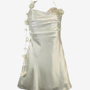 Second-Hand - Meshki White Rose Halter Mini Dress Size S - SwapUp