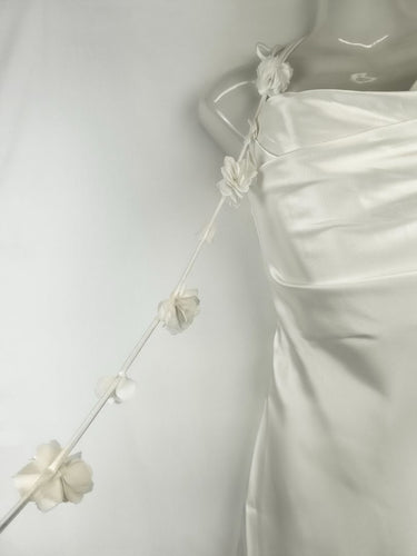 Second-Hand - Meshki White Rose Halter Mini Dress Size S - SwapUp