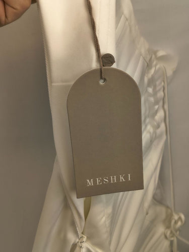 Second-Hand - Meshki White Rose Halter Mini Dress Size S - SwapUp