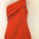 Second-Hand - Mossman Elegant Red One Shoulder Midi Dress Size 8 - SwapUp