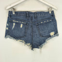 Second-Hand - Sass & Bide Micro Cut Off Mid Blue Denim Shorts Size 8 - SwapUp