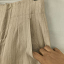 Second-Hand - Seed Cream Linen Pinstripe Floaty Pants Size 8 - SwapUp
