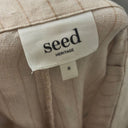 Second-Hand - Seed Cream Linen Pinstripe Floaty Pants Size 8 - SwapUp