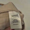 Second-Hand - Seed Cream Linen Pinstripe Floaty Pants Size 8 - SwapUp