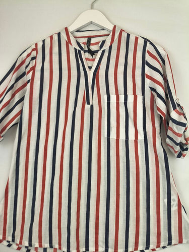 Second-Hand - Here&Now Parisian Stripe Cotton Top Size S - SwapUp