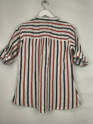 Second-Hand - Here&Now Parisian Stripe Cotton Top Size S - SwapUp