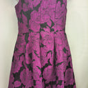 Second-Hand - Lauren Ralph Lauren Classy Purple Floral Square Neck Occasion Dress Size 12 - SwapUp