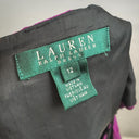 Second-Hand - Lauren Ralph Lauren Classy Purple Floral Square Neck Occasion Dress Size 12 - SwapUp
