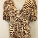 Second-Hand - Rixo Zebra Design Poppy Midi Dress Size 14 - SwapUp