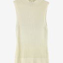 Second-Hand - Marcs Cream Cloud Ribbed High Neck Top Size XL - SwapUp