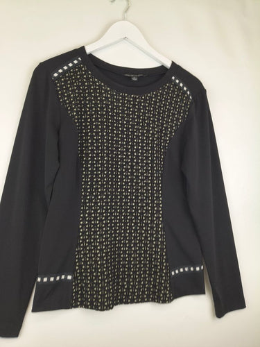 Second-Hand - Bleu Blanc Rouge Diamond Pattern Longsleeve Top Size 12 - SwapUp