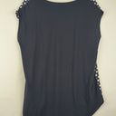 Second-Hand - Witchery Navy Polka Dot V Neck Top Size S - SwapUp