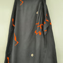 Second-Hand - Blues Vintage Minimal Graphic Side Tie Skirt Size 4 - SwapUp