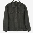 Second-Hand - Assorted Brands Black Denim Peacock Back Jacket Size M - SwapUp