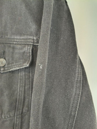 Second-Hand - Assorted Brands Black Denim Peacock Back Jacket Size M - SwapUp