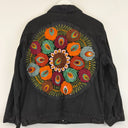 Second-Hand - Assorted Brands Black Denim Peacock Back Jacket Size M - SwapUp