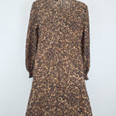 Second-Hand - Stockholm Atelier & Other Stories Modest Semi Sheer Leopard Print Knee Length Dress Size M - SwapUp