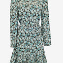 Second-Hand - Los Angeles & Other Stories Blue Floral Tea Party Day Mini Dress Size M - SwapUp