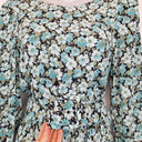 Second-Hand - Los Angeles & Other Stories Blue Floral Tea Party Day Mini Dress Size M - SwapUp