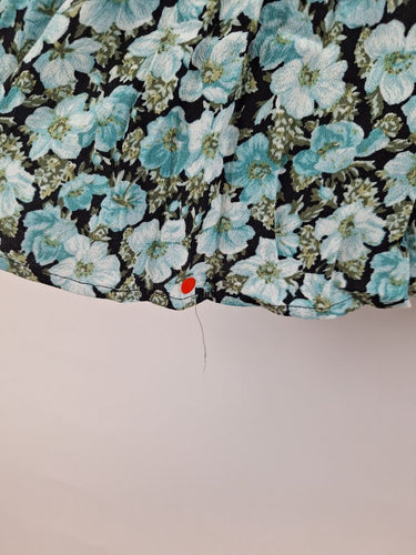 Second-Hand - Los Angeles & Other Stories Blue Floral Tea Party Day Mini Dress Size M - SwapUp