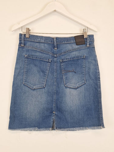 Second-Hand - Nobody Denim Frayed Hem Denim Cult Skirt Size 12 - SwapUp