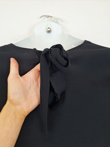 Second-Hand - Fate + Becker Midnight Navy Sleek Long Sleeve Mini Dress Size 12 - SwapUp