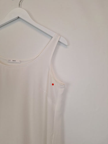 Second-Hand - The Ark Essential Sheer White Singlet Top Size S - SwapUp