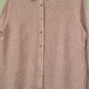 Second-Hand - Blue Illusion Glam Crystal Lined Shirt Size L - SwapUp