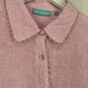 Second-Hand - Blue Illusion Glam Crystal Lined Shirt Size L - SwapUp