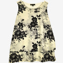 Second-Hand - Assorted Brands B&W Floral Layer Blouse Size L - SwapUp