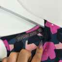 Second-Hand - Mister Zimi Pink Pop Floral Long Line Top Size 10 - SwapUp