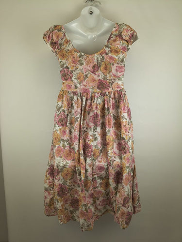 Second-Hand - Lazybones Retro Floral Summer Midi Dress Size - SwapUp