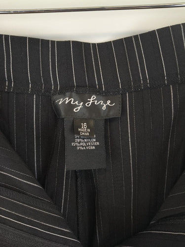 Second-Hand - My Size Pin Stripe Stretch Straight Leg Pants Size 16 - SwapUp