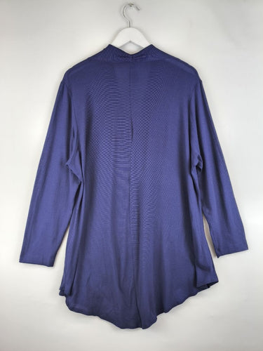 Second-Hand - Taking Shape Sleek Navy Cardigan Size M - SwapUp
