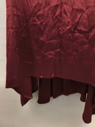 Second-Hand - Shareen Collections Wine Red Satin Cowl Neck Dress Size 12 - SwapUp