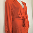 Second-Hand - Sheike Vibrant Orange Wrap Mini Dress Size 14 - SwapUp