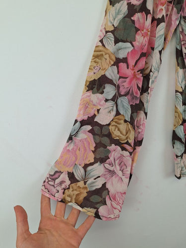 Second-Hand - Auguste Ruffle Tie Front Rose Blouse Size 8 - SwapUp
