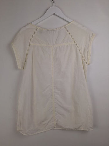 Second-Hand - Maison Scotch Cream Beaded Detail Top Size M - SwapUp