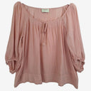 Second-Hand - Auguste Essential Dusty Pink Semi Sheer Blouse Size 8 - SwapUp