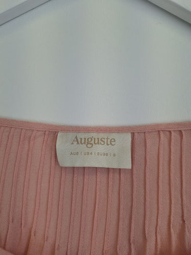 Second-Hand - Auguste Essential Dusty Pink Semi Sheer Blouse Size 8 - SwapUp