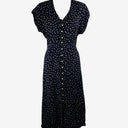 Second-Hand - Sweet Papillon Deep Navy Flirty Polka Dot Dress Size M - SwapUp