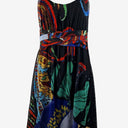Second-Hand - Desigual By Lacroix Graphic Sheath Butterfly Mini Dress Size M - SwapUp