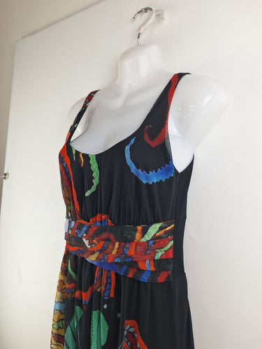 Second-Hand - Desigual By Lacroix Graphic Sheath Butterfly Mini Dress Size M - SwapUp