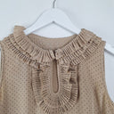 Second-Hand - Pure Silk Polka Keyhole Blouse Size S - SwapUp