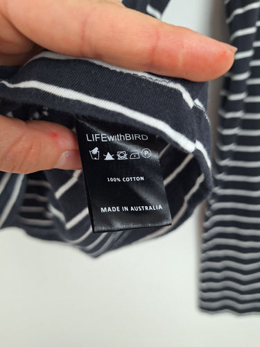 Second-Hand - Assorted Brands Panelled Stripe Top Size S - SwapUp