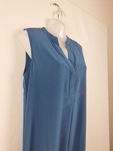 Second-Hand - Sportscraft Denim Blue Silk Midi Dress Size 10 - SwapUp
