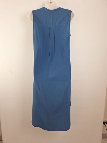 Second-Hand - Sportscraft Denim Blue Silk Midi Dress Size 10 - SwapUp