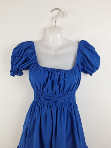 Second-Hand - Pilgrim Royal Blue Mini Sun Dress Size 10 - SwapUp